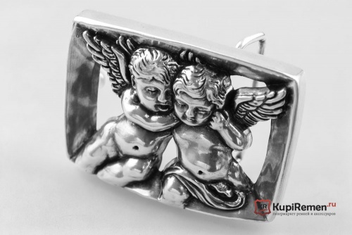 Пряжка для ремня Ангелочки 40 мм  - kupiremen.ru
