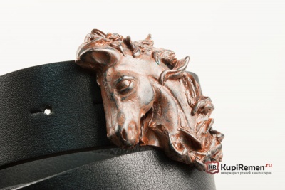 Кожаный ремень More "Голова лошади" 3D - kupiremen.ru