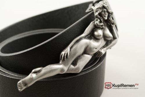 Кожаный ремень с пряжкой "WOMAN" (Женщина) 3D - kupiremen.ru