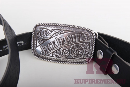 Кожаный ремень с пряжкой "JACK DANIEL'S" - kupiremen.ru