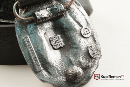 Кожаный ремень с пряжкой "COW" (Корова) 3D - kupiremen.ru