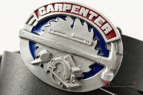 Кожаный ремень с пряжкой "CARPENTER" (Плотник) 3D - kupiremen.ru