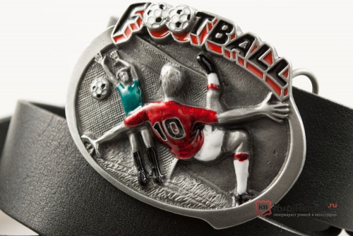 Кожаный ремень с пряжкой "FOOTBALL" (Футбол) 3D - kupiremen.ru