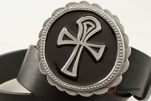 Кожаный ремень с пряжкой "AMON ANKH CROSS" - kupiremen.ru