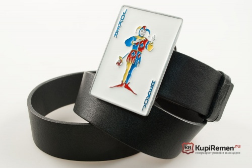 Кожаный ремень с пряжкой "Joker"  - kupiremen.ru