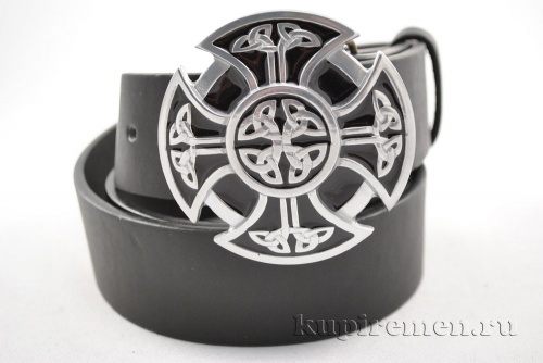 Кожаный ремень с пряжкой "CELTIC CROSS" (Кельсткий крест) - kupiremen.ru
