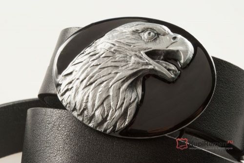 Кожаный ремень с пряжкой "EAGLE" (Орёл) 3D - kupiremen.ru