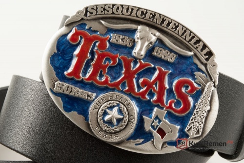 Кожаный ремень с пряжкой "TEXAS" (Техас) - kupiremen.ru