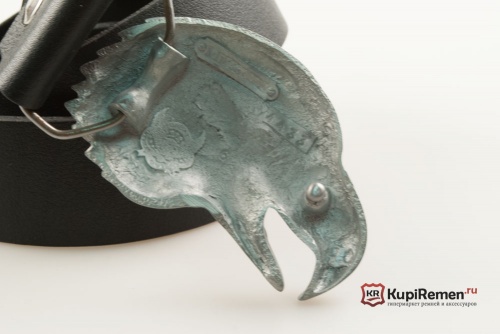 Кожаный ремень с пряжкой "CYBORG EAGLE HEAD" (Голова орла-киборга) - kupiremen.ru