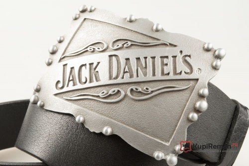 Кожаный ремень с пряжкой "JACK DANIEL'S" - kupiremen.ru