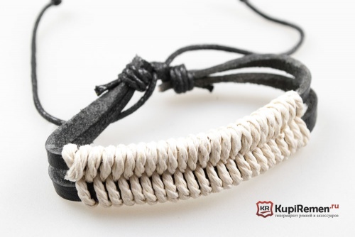 Браслет из экокожи Косичка - kupiremen.ru