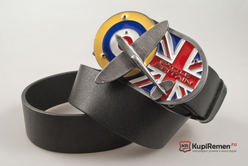 Кожаный ремень с пряжкой "BATTLE OF BRITAIN" - kupiremen.ru