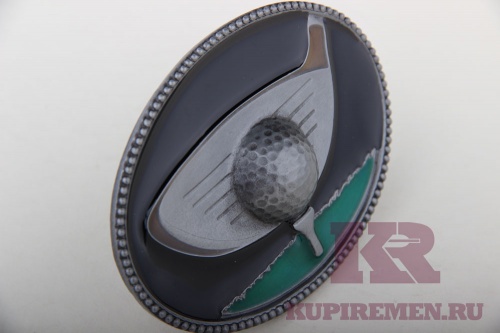 Кожаный ремень с пряжкой "GOLF BALL"  - kupiremen.ru