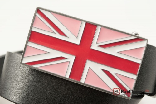 Ремень с пряжкой "UNION JACK FLAG" (Английский флаг) - kupiremen.ru