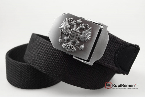 Ремень текстильный с пряжкой-зажим Герб России - kupiremen.ru