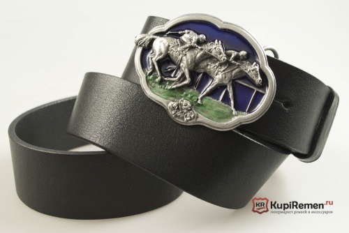 Кожаный ремень с пряжкой "POLO" (Поло) 3D - kupiremen.ru