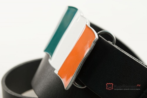 Кожаный ремень с пряжкой "FLAG - IRISH" (Ирландский флаг) - kupiremen.ru