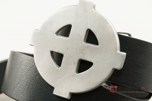Кожаный ремень с пряжкой "VIKING CROSS" (Крест викинга) - kupiremen.ru