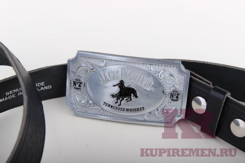 Кожаный ремень с пряжкой "Jack daniel's rodeo"  - kupiremen.ru