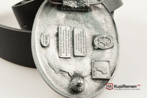Ремень кожаный с пряжкой  "OVAL WESTERN DESIGN, BLUE" - kupiremen.ru