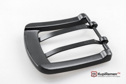 Двухшпеньковая чёрная пряжка DOUBLE BLACK для джинсового ремня 40 мм - kupiremen.ru