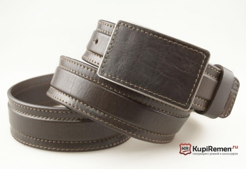 Мужской ремень ZiG BAND BADGE из натуральной кожи - kupiremen.ru