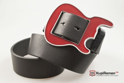 Кожаный ремень с пряжкой "GUITAR STRAP BUCKLE" (Гитара) - kupiremen.ru