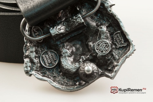 Кожаный ремень с пряжкой "DRAGON - PURPLE" (Фиолетовый дракон) 3D - kupiremen.ru