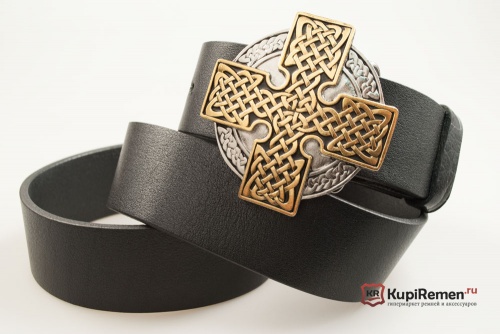 Ремень "Кельтский крест с узором" - kupiremen.ru