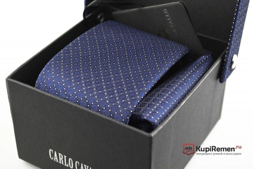 Мужской галстук с нагрудным платком CARLO CAVALLO - kupiremen.ru
