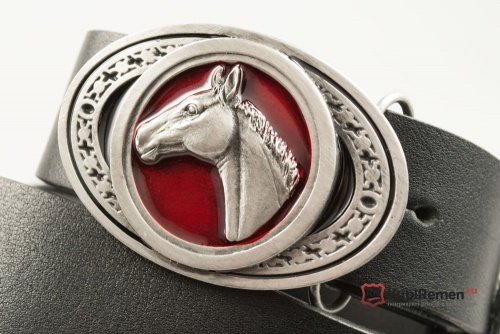 Кожаный ремень с пряжкой "HORSE HEAD" (Голова лошади) 3D - kupiremen.ru