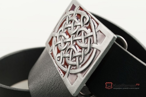 Кожаный ремень с пряжкой "CELTIC KNOT" (Кельтский узел) - kupiremen.ru