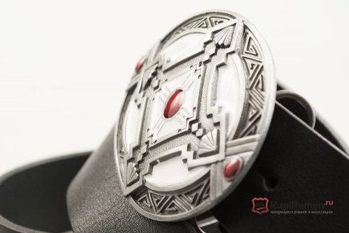 Кожаный ремень с пряжкой "AZTEC DESIGN" (Ацтекский дизайн) - kupiremen.ru