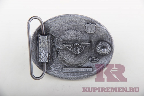 Кожаный ремень с пряжкой "Орнамент" - kupiremen.ru