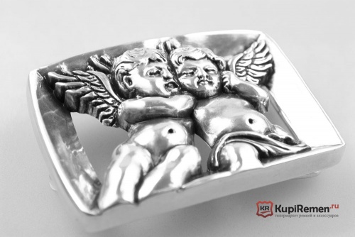 Пряжка для ремня Ангелочки 40 мм  - kupiremen.ru