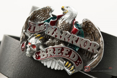 Ремень с пряжкой "WARRIOR BREED" (Породистый воин) 3D - kupiremen.ru