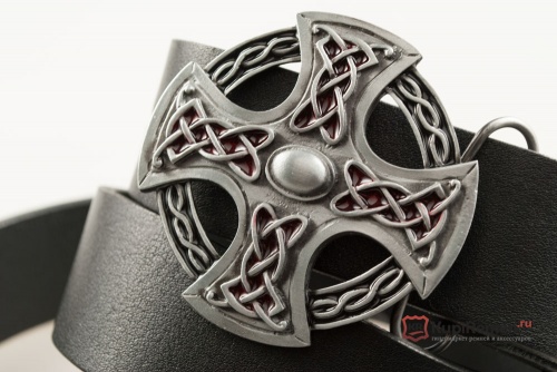 Кожаный ремень с пряжкой "NORTHUMBERLAND CROSS" (Нортумберлендский крест) - kupiremen.ru