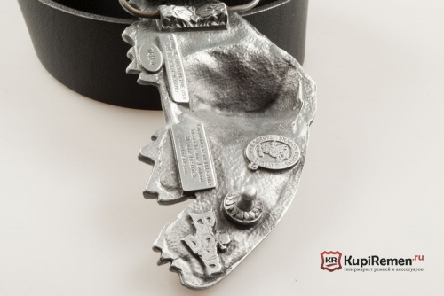 Кожаный ремень с пряжкой "KING OF DEATH" - kupiremen.ru