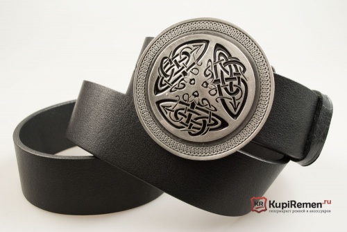 Кожаный ремень с пряжкой "CELTIC DESIGN" (Кельтский узор) - kupiremen.ru