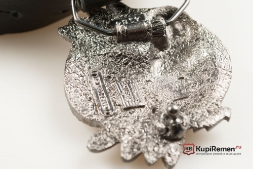 Кожаный ремень с пряжкой "HORSE ON INDIAN SHIELD" (Лошадь на щите) 3D - kupiremen.ru