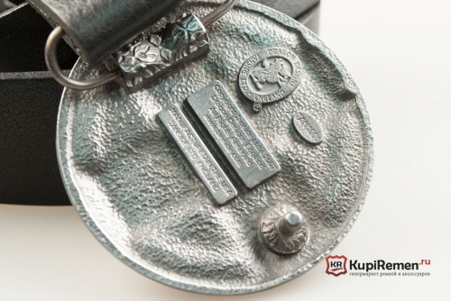 Кожаный ремень с пряжкой "ROUND CROSS BLACK" (Кельтский крест) - kupiremen.ru