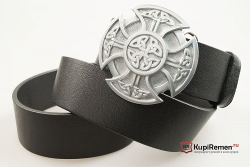Кожаный ремень с пряжкой "CELTIC CROSS" (Кельтский крест) - kupiremen.ru