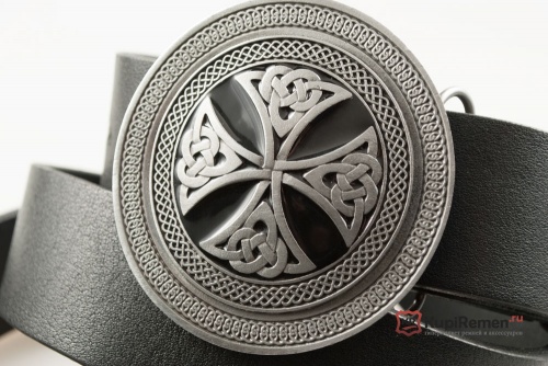 Кожаный ремень с пряжкой "CELTIC CROSS" (Кельтский крест) - kupiremen.ru