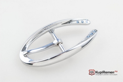 Пряжка с голубыми стразами для женского ремня 25 мм - kupiremen.ru
