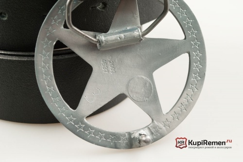 Ремень с пряжкой "SHERIFF BADGE" (Значок шерифа) 3D - kupiremen.ru