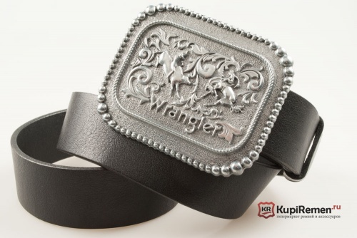 Кожаный ремень с пряжкой "Wrangler" - kupiremen.ru