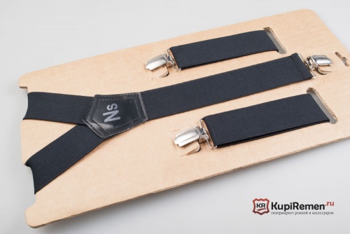 Эластичные чёрные подтяжки New Style - kupiremen.ru