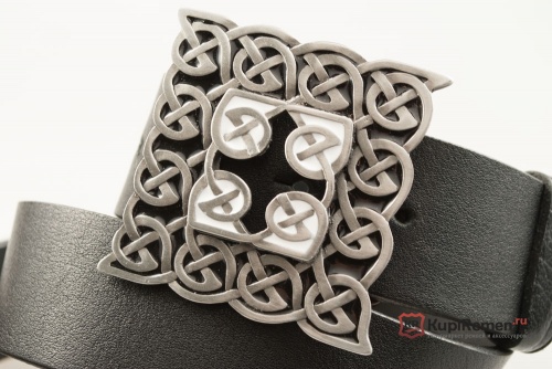Кожаный ремень с пряжкой "CELTIC SQAURE" (Кельтский узор) - kupiremen.ru