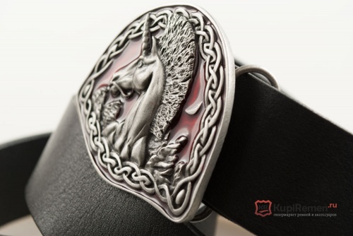 Кожаный ремень с пряжкой "CELTIC UNICORN" (Кельтский единорог) 3D - kupiremen.ru