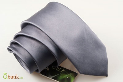 Классический галстук серо-синего цвета "Lider", 7 см